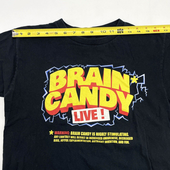 Brain Candy Live! Adam Savage x Vsauce 2017 Tour Black T-Shirt Unisex Size S - Picture 2 of 6
